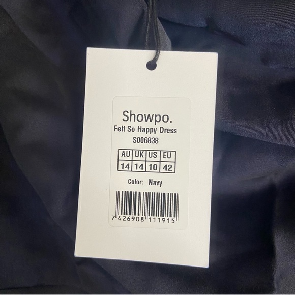 Showpo Felt So Happy Dress In Navy NWT - Picture 6 of 11